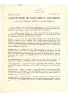 Association of University Teachers'tan Gökyay'a mektuplar