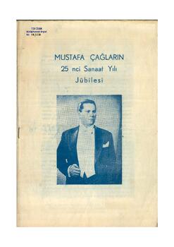 Mustafa Çağlar'ın 25. Sanat Yılı Jübilesi kitapçığı.