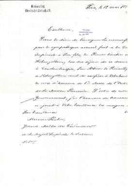 Münir Paşa’nın yazışmaları