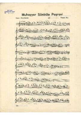 Muhayyer-Sünbüle Saz Eseri