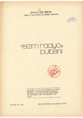 Bizim Radyo Ağustos 1976 bültenleri