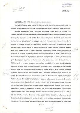 Ali Kemal’in biyografisi