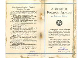 A Decade of Foreign Affairs
