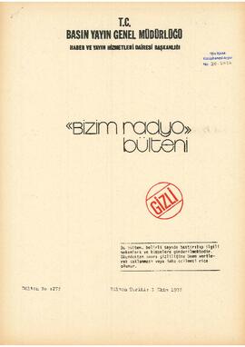 Bizim Radyo Ekim1976 bültenleri.