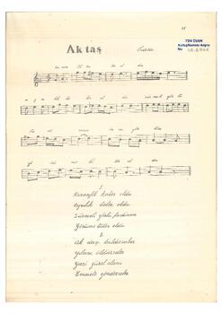 Halk Türküsü "Aktaş" (Bursa Yöresi)