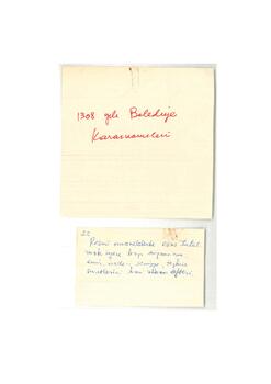 İstanbul Belediyesi kararnameleri (ahkam) defteri