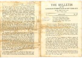 The Bulletin of the Canadian Women''s Club of New York City